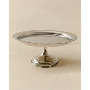 Wholesale Decorative Metal Cake Display Tray Elegant Silver Pedestal Cake Holder Catering & Wedding Table Centerpiece Cake Stand - Product Image 1