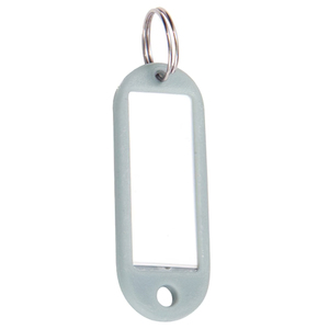 Portachiavi grigio con porta-targhetta - Product Image 1