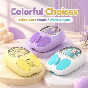 Ratón Inalámbrico Amarillo con Cámara Decorativa Transparente y Carga USB-C - Product Image 5
