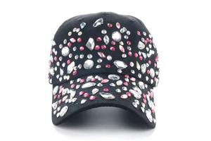 Gorra de camionero de gamuza con diamantes de imitación brillantes logotipos bordados completos personalizados de alta calidad en la malla - Product Image 4