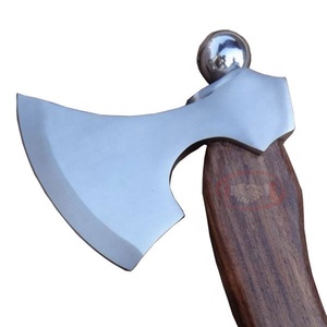 High Quality Viking Bearded <b>Axe</b> Steel Head Cow Skin Leather Scabbard Wood Handle Hunting <b>Camping</b> Wholesale DIY Survival Needs - Product Image 3