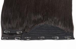 Meilleure vente 100% cuticule lisse alignée pour Halo Raw Hair Clip-In Extensions de cheveux Cheveux humains indiens longue durée de qualité supérieure - Product Image 6