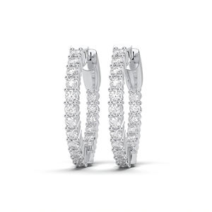 ต่างหูห่วง0.25สำหรับผู้หญิงทำจากเงินสเตอร์ลิงห่วงเล็กทรงกลมสวยงามแบบเรียบง่าย - Product Image 2