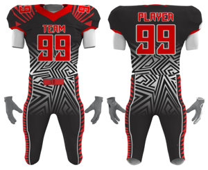 Maillots de football en twill de haute qualité à impression numérique, concevez votre propre maillot de football américain, uniformes de sublimation avec drapeau - Product Image 2