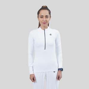 Veste de fitness Infinity 1/2 Zip en blanc - Product Image 2