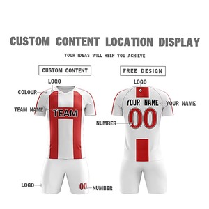 Maillot de football personnalisable avec nom et logo de l'équipe Position avant Technologie de coupe automatisée Fourniture OEM pour uniformes d'équipe - Product Image 2