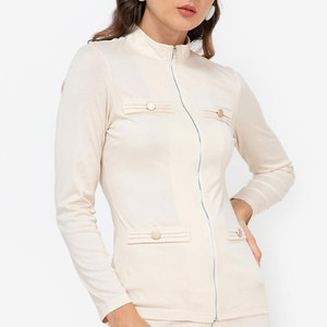 Top de manga larga con cremallera de algodón para mujer, novedad de verano, venta en línea a bajo precio - Product Image 4