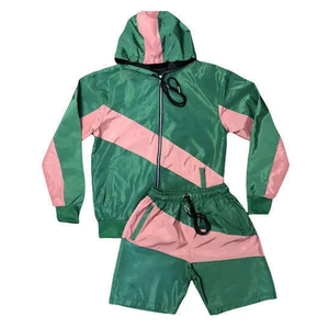 Wholesale Price High Quality Windbreaker set Custom Men High Street Custom Sports Wear Windbreaker Polyester Sets - Product Image 3