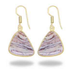 Handcrafted Fine Jewelry <b>Pure</b> Silver Natural Coconut Jasper Gemstone Oval Shape Bezel Setting Wedding Party Gift Gold plated - Product Image 3