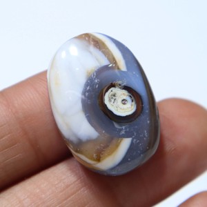 Pierre précieuse naturelle en agate de Sulemani Aqeeq, cabochon en agate rayée, pierre lisse en vrac, fournisseur en gros pour la fabrication de bijoux - Product Image 2