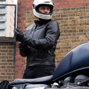 Chaqueta de carreras de cuero con cuello levantado para hombre, venta al por mayor, 2025, chaqueta de invierno de moto elegante de piel de vaca de alta calidad - Product Image 5