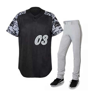Wholesale Custom Logo Breathable Printed Sublimation Training Uniforms Adults Plus Size <b>Baseball</b> Sets for Men - Product Image 3