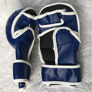 ถุงมือ MMA แบบมีตะขอเกี่ยว ปิดด้วยแถบตีนตุ๊กแก สำหรับผู้ชายและผู้หญิง แบบไฮบริด ฝ่ามือสำหรับฝึกซ้อมและต่อสู้ ทำจากหนังสังเคราะห์ สำหรับศิลปะการต่อสู้ มวยไทย - Product Image 6