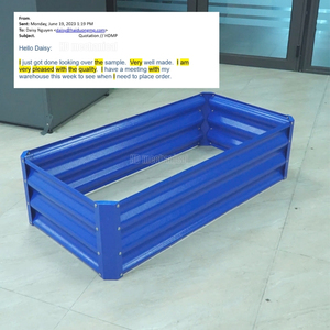 Outdoor Metal Raised Garden Bed Vegetables Flowers Herbs Tall Steel Large <b>Planter</b> Box OEM ODM Power Coated 6 Feet Eco-Friendly - Product Image 4