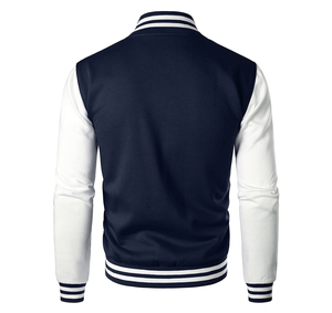 Chaqueta Universitaria Formal de Lona Recubierta de Lujo Personalizada para Hombre, Estilo Béisbol Universitario con Colores Personalizados - Product Image 2