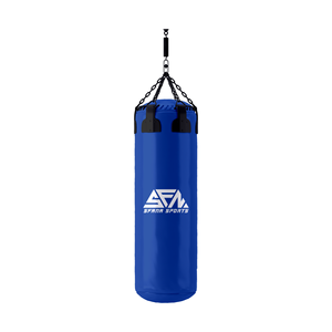 Saco de arena colgante y de pie resistente OEM con logotipo personalizado Cuero genuino de tamaño personalizable para boxeo y fitness - Product Image 4