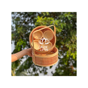 กล่องเค้กไม้ไผ่แบบยั่งยืนสำหรับเทศกาลกลางฤดูใบไม้ร่วงบรรจุภัณฑ์แบบใช้ซ้ำได้สำหรับให้เป็นของขวัญขนมไหว้พระจันทร์ - Product Image 1