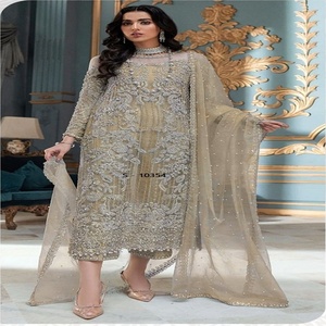 Pakistan salwar kameez phụ nữ Ấn Độ mặc váy cưới với ren trang trí có sẵn với giá bán buôn - Product Image 3