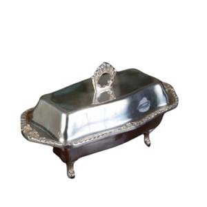 Beurrier fait à la main de haute qualité en acier inoxydable argenté idéal pour la cuisine et la vaisselle élégante - Product Image 1