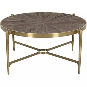 Meubles de salon de style rond pieds modernes en métal argenté - Product Image 4