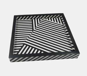 Bandeja DE SERVICIO DE ACERO INOXIDABLE moderna de alta calidad, bandeja de comida hecha a mano con tamaño personalizado de té, bandeja de madera decorativa al por mayor para el hogar - Product Image 6