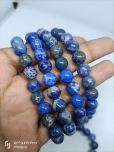ลาพิส ลาซูลีธรรมชาติ 8 มม.สร้อยข้อมือคริสตัลบำบัดอัญมณีสร้อยข้อมือเรกิจักระการทำสมาธิเครื่องประดับของขวัญ - Product Image 6