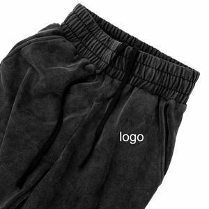 Pantalon de survêtement personnalisé en polaire pour hommes, jogging décontracté, baggy en éponge française, pantalon de survêtement évasé zippé à l'avant, empilé pour hommes - Product Image 3