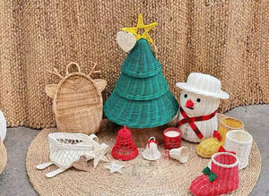 Decoración de árboles de Navidad Campana vintage de mimbre: Venta caliente Adorno de campana de Navidad de ratán natural Los mejores regalos de Navidad de Vietnam. - Product Image 5