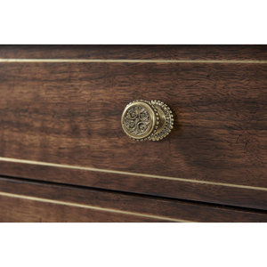 Heirloom Walnut Figured Veneer Rectangular Writing <b>Desk</b> Classic Detailing Rich Grain 1-Year Warranty - Product Image 3
