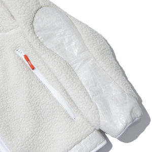 Venta al por mayor de moda de lana con cremallera chaqueta de invierno con estilo Sherpa chaqueta de lana polar de poliéster cremallera logotipo personalizado - Product Image 4