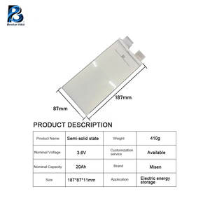 Bestar 파우치 리튬 이온 전지 10160230 3.7V 31AH 리튬 배터리 <span class=keywords><strong>2</strong></span>-8C 높은 방전 속도 긴 수명 - Product Image 2