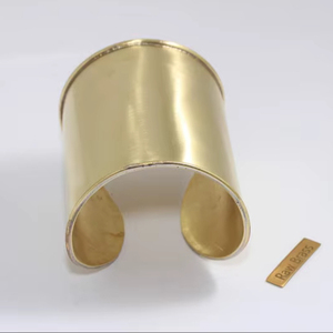 Brazalete de latón crudo de 69mm, brazalete de incrustaciones, brazalete de canal en blanco, pulsera ancha hecha a mano, latón crudo - Product Image 1