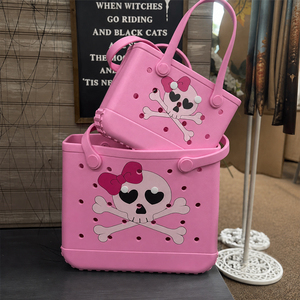 Bolsa de Mano Personalizada con Logotipo, de EVA, con Estampado Floral, Gran Capacidad, Lavable, de Goma, para la Playa, con Correa Desmontable, para Mujer, para Viajes - Product Image 1