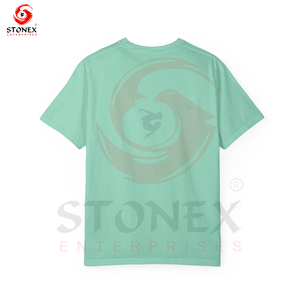 T-shirt unisexe à col rond en coton léger imprimé du logo personnalisé du fabricant Style décontracté pour hommes - Product Image 6