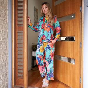 Conjunto de pijamas florales de algodón puro para mujer Ropa de noche de verano suave con correa de espagueti para damas de honor y descanso - Product Image 6