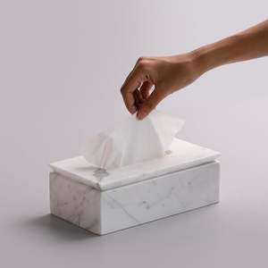 Porta Cajas de Pañuelos de Mármol para Encimeras, Mesa de Comedor, Oficina, Hogar, Estatuario - Product Image 1