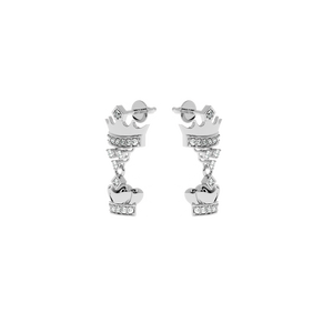 ต่างหูมงกุฎคู่เพชรธรรมชาติ ajretail 0.18 CT | สี Hi VS-SI ความคมชัด - Product Image 3