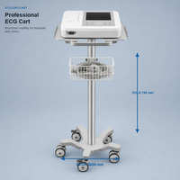Chariot médical à 5 roues haute stabilité, support durable en aluminium pour moniteur EKG