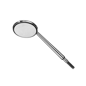 Miroir buccal dentaire à tête rhodiée, surface avant simple, à embase conique, instruments manuels en acier inoxydable, poignée ergonomique pour os - Product Image 6