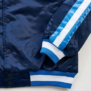 2025 Offre Spéciale haute qualité hommes Satin Baseball vestes nouveau couleur unie Varsity Style avec support poche goutte épaules grande taille - Product Image 4