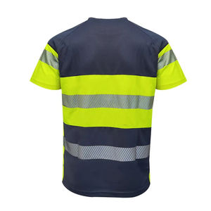 High Visibility Short Sleeve Shirt Customized Your Logo on Safety Shirt With <b>Reflective</b> <b>Tape</b> Construction Workwear Shirt - Product Image 4