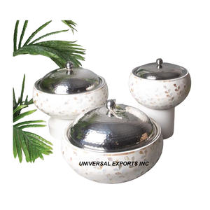 หม้ออุ่นอาหารทำด้วยมือทำจากไม้แม่มุกใหม่ - Product Image 1