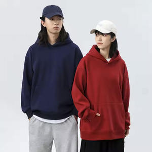 Logo personnalisé de haute qualité 400G 100% coton polaire lourde vierge surdimensionné grande taille à capuche unisexe - Product Image 1