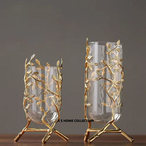 Portavelas de Metal de Diseño Anterior, Hecho con Materiales de Alta Calidad, para Decoración de Hogar, Restaurante, Hotel, Oficina y Bodas - Product Image 2