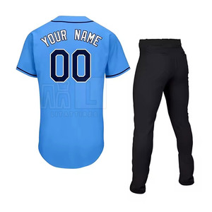 Nouvelle tenue de baseball ajustée grande taille unie 100 % polyester respirante, anti-humidité et séchage rapide unisexe de haute qualité - Product Image 2