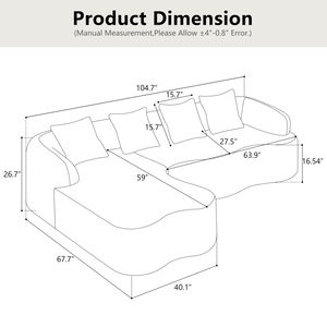 Canapé d'angle en L Aliexpress 2026 pour appartement et villa, design moderne en tissu, gain de place, faible MOQ 1 pièce - Product Image 6