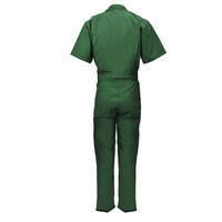 Overol de Trabajo 2026, Ropa de Trabajo Protectora, No Tóxica, de Poliéster Transpirable, Corte Holgado, Cinturón Ajustable, Color Azul Sólido, Corto