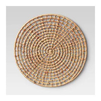 Plateau décoratif artisanal exclusif 2026 en bambou et corde, avec base métallique, pour table ronde, dessous de plat, décoration de table, événements Diwali