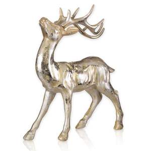 Figurine élégante de cerf en feuille d'or, style nordique, sculpture animale, artisanat d'art pour la décoration du salon, du cheminée, du bureau, du bureau - Product Image 5