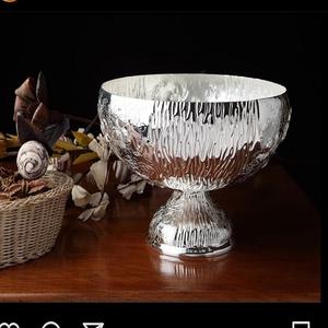 Cuenco de latón clásico para servir frutas secas, cuenco para sopa, ensalada, Color plata, para el hogar, Hotel, restaurante - Product Image 4